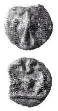 64: 954, 85: 954 Kadurkové Ag mince - typ a-la-croix z oblasti jihozápadní Galie, Cadurci Av. pozůstatky hlavy, l. Rev.