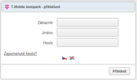 1 Jak začít 1.1 Jak se přihlásit Aplikaci T-Mobile Autopark spustíte zadáním adresy https://autopark.t-mobile.cz do internetového prohlížeče.