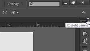 Všimněte si, že se objeví nová skupina panelů a skupina, která obsahovala panel Vzorník (Swatches), se automaticky sbalí.