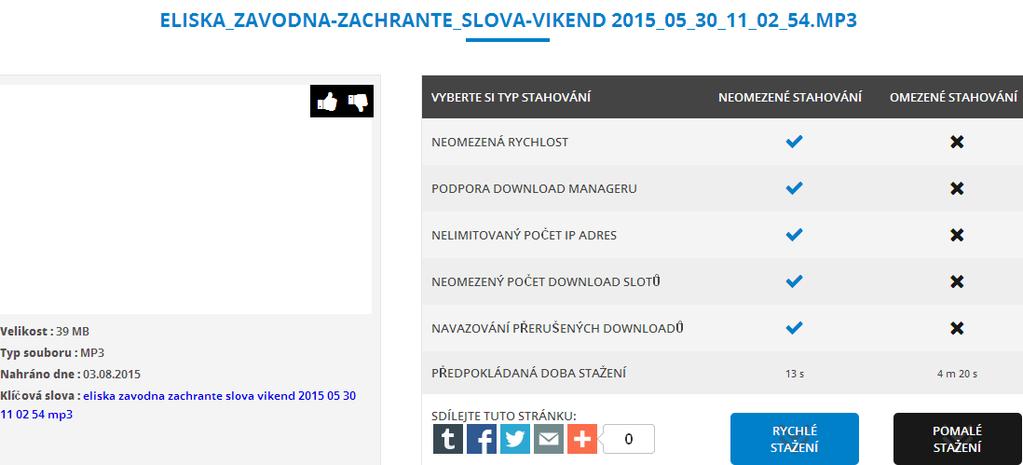 Nyní si zadáme ke stahování tento odkaz ve správném tvaru: Nyní jsme si označili link ve správném tvaru (končí písmeny