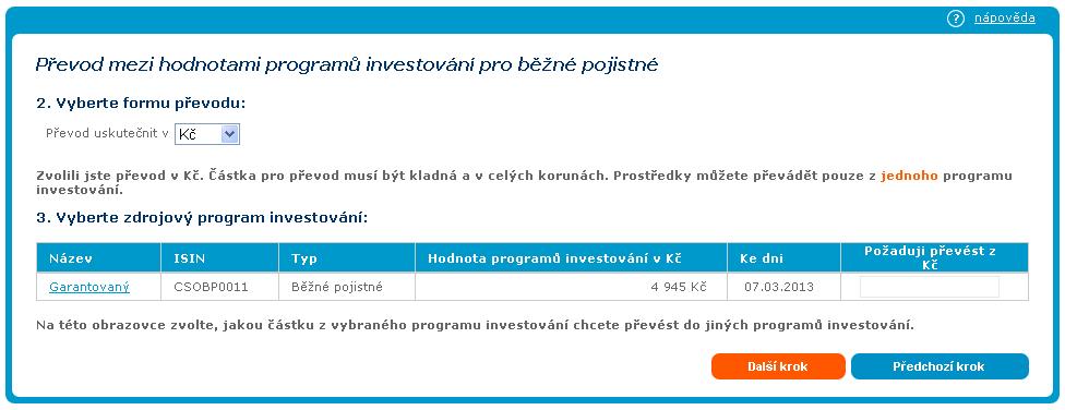 P vlžení jednrázvéh aktivačníh klíče zaslanéh na Váš mbilní telefn a stisknutí tlačítka Odeslat pžadavek předáte pžadavek na převd hdnty ke zpracvání.