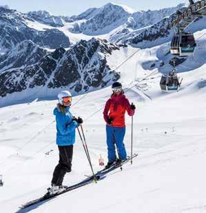 Pět velkých ledovcových lyžařských středisek Kaunertal, Pitztal, Sölden, Stubai a Hintertux Vás nadchne 300 kilometry sjezdovek. Adrenalin si užijete při lyžování mimo sjezdovky a ve snowparcích.