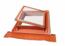 Šikmé střechy HPI univerzální vikýř pro profilované střešní krytiny zadní část delší o 5 cm průhledný polykarbonát s UV filtrem mořený dřevěný rám