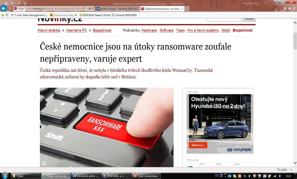 RANSOMWARE Ransomware je druh