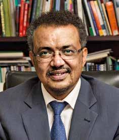 Bývalý ministr zdravotnictví a financí Etiopie se dostal do čela WHO poté, co ve tříkolové volbě porazil Brita Davida Nabarra a Pákistánku Saniu Nishtarovou.
