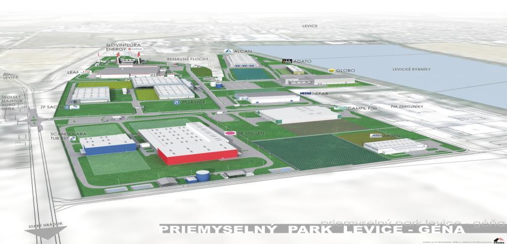 Nitriansky samosprávny kraj "Kraj investičných príležitostí Priemyselný park Levice Géňa Spoločnosti pôsobiace v parku Nefab Packaging Slovakia,s.r.o., GLOBO EASTERN EUROPE, s.r.o., Cloetta Slovakia, s.