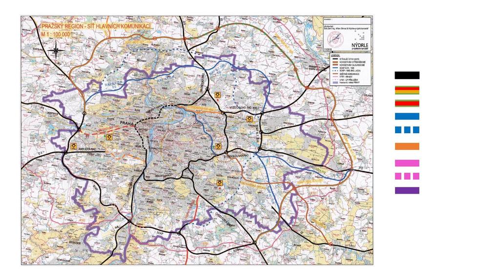 Návrh řešení Stávající stav (2015) novostavby střednědobé novostavby dlouhodobé SOKP ZÚR 1995 SOKP 1965