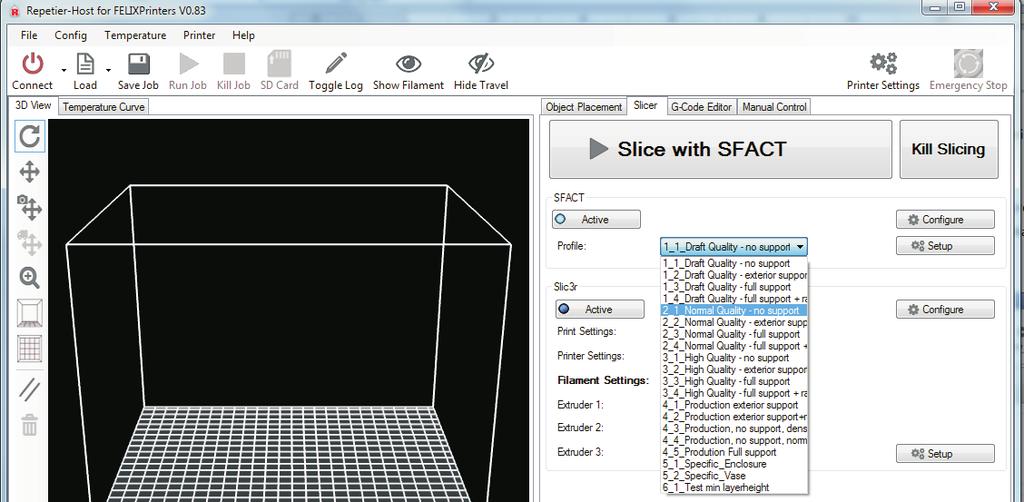 5 Pøíprava CAD souborù pro tisk - Slicing Uživatelská pøírucka 3D tiskárny FELIX 3.0 V této kapitole pøipravíte soubory CAD pro tisk. Jde v podstatì o pøevedení souboru STL na soubor gcode.