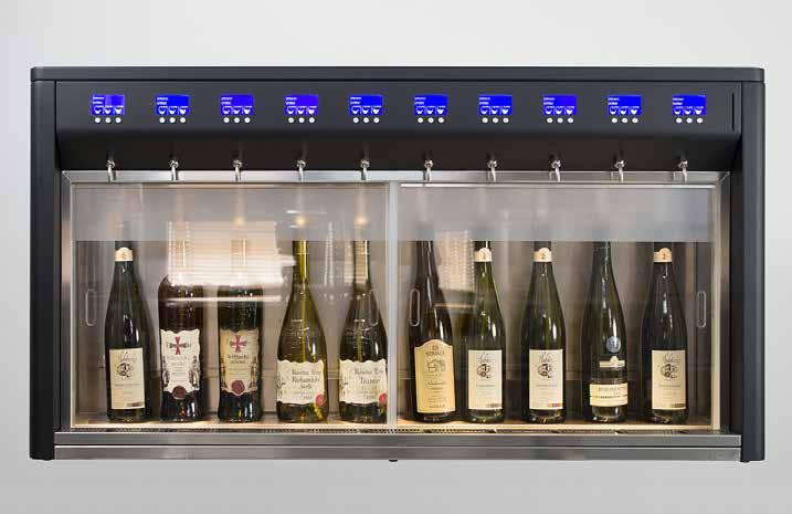 Základní popis The Wine Dispenser Wine Dispenser - nerezový dávkovací automat na víno By The Glass (dále jen Wine Dispenser) je vyroben ve výrobním závodě společnosti GS Technik spol. s r.o. z jakostní austenitické nerezové oceli (ocel vhodná pro styk s potravinami, 18/10 nerezová ocel).