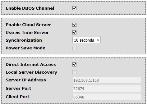 Obr. 2.3 Detail stránky Network Settings, výchozí nastavení 2.