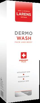 Dermo Wash Face & Body Dermo tekutý přípravek na čištění obličeje a těla. Receptura je založena na formule BIOPEPTIDE COMPLEX a NUTRIVI vodě.