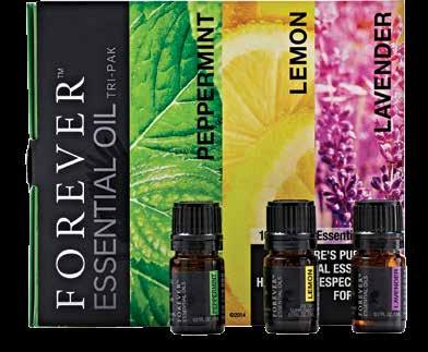 Esenciální oleje Forever Essential Oils Tri-Pak Praktické vzorkové balení pro ty, kteří s éterickými oleji teprve začínají.