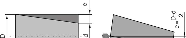 kuželová plocha po celé délce obrobku, pak je potřeba vysunout koník o hodnotu excentricity: D d e = (4.5) 2 Obr. 4.