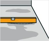 Strana 2 / 7 Rovnost podlahy zkontrolujte pomocí co nejdelší vodováhy či stahovací latě s vodováhou. Nerovnosti by se neměly ignorovat, ale odstranit.
