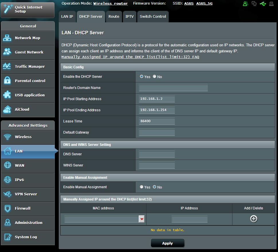 4.2.2 Server DHCP Tento bezdrátový xdsl modem-směrovače využívá server DHCP k automatickému přiřazování adres IP ve vaší síti. Můžete určit rozsah adres IP a dobu zapůjčení pro klienty ve vaší síti.