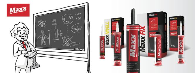 CHEMIE MAXX KP2 ELASTICKÝ HYBRIDNÍ TMEL DR MAXX MONTÁŽNÍ PISTOLOVÁ PĚNA MAXX Tubus (ml) Balení (ks) Tubus (ml) Balení (ks) MAXX/DR 280 15 MAXX/FOAM01 750 12 AKRYLÁTOVÝ TMEL MAXX SANITÁRNÍ SILIKON