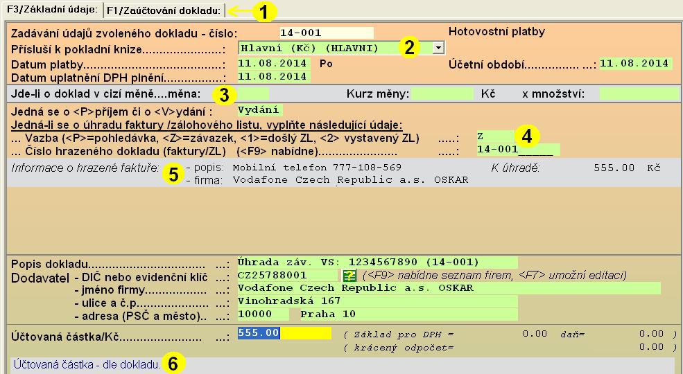 23 z nich právě pracujete (nastavením údaje Jen číselná řada v pravém spodním rohu pod tabulkou) důvodem je správné přidělování čísel nově vznikajícím dokladům.