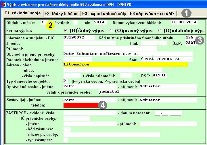 36 Na příkladu výpisu z evidence pro daňové účely si vysvětlíme, jak se to zařídí (program exportuje i vlastní tiskopis k DPH + tiskopis souhrnného hlášení k DPH všechny tyto výstupy pracují