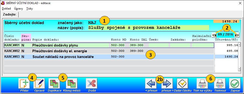 45 případu a po pravé straně je (až) 24 sloupců, pro hodnoty v jednotlivých měsících účetního roku.