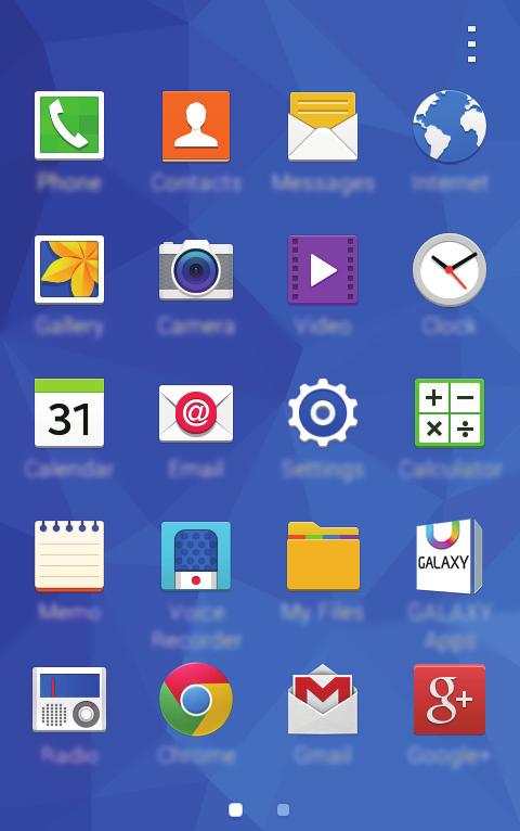 Základy Obrazovka Aplikace Na obrazovce Aplikace jsou zobrazeny ikony všech aplikací, včetně nově nainstalovaných aplikací. Na domovské obrazovce klepněte na položku a otevřete obrazovku Aplikace.