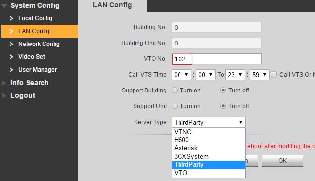 1 Režim SIP klient Přejdeme do webové správy System Config -> Network Config -> SIP Server Config a zde odtrhneme položku SIP Server Enable (pokud je již správně nastaveno,