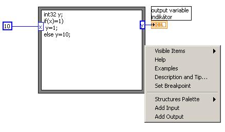 Formula Node Struktura umožňující zápis části programu v textové podobě podobné jazyku C.