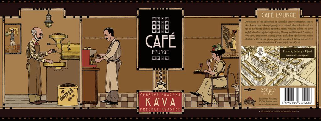 Café Lounge design pro stylovou pražskou kavárnu Etiketa