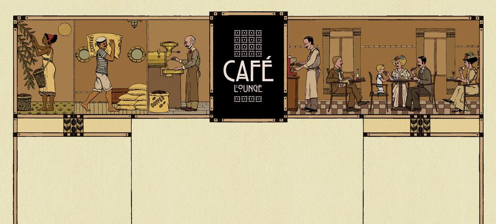 Café Lounge design pro stylovou pražskou kavárnu Hlavička týdenního menu