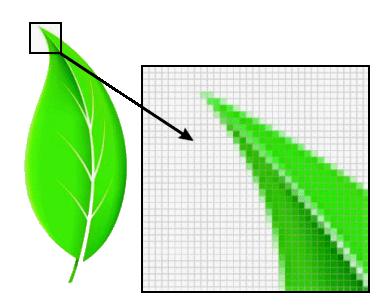 Rastrová grafika celý 2D obrázek je popsán barevnými body (pixely), které jsou