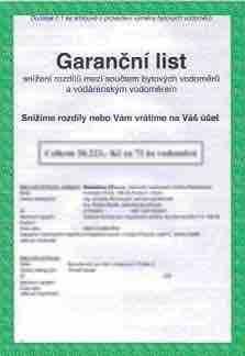 GARANCE www.radceprosvj.cz Víte, že vodoměr vlastně přerozděluje Vaše peníze? A chcete, aby to dělal správně, tedy přesně, nebo jenom jako, tedy s chybou?