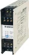 Měřicí převodníky WM 500 převodník činného výkonu převodník činného výkonu Převodník WM 500 konvertuje činný výkon odebíraný symetrickým elektrickým spotřebičem (zátěží) připojeným do 1- nebo