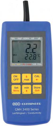 Ruční měřicí přístroje Analýza vody ISO AUTO OFF AUTO RANGE BAT HOLD MIN MAX GMH 3431 obj. č.