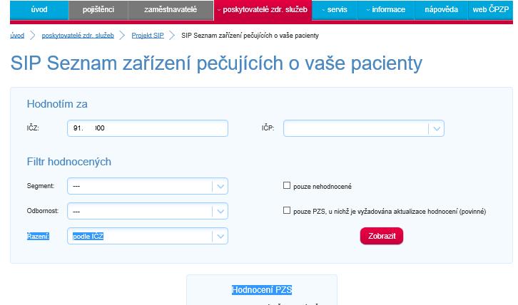 Zde může lékař hromadně nastavit chronické skupiny jednotlivým pojištěncům. Stiskem tlačítka ULOŽIT A DALŠÍ lékař změní či potvrdí dané nastavení pojištěnce a přesune se na dalšího pacienta.