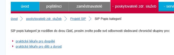 Dokumentace Odkazuje na on line návod k SIPu. 4.