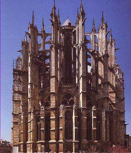 Beauvais (Oise), katedrála Saint-Pierre Vnější pohled na chór, jehož