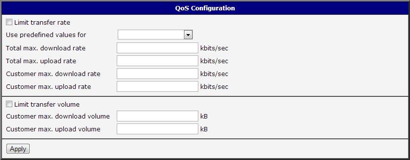 2. KONFIGURACE připojující se přes daný router k internetu. Vynásobíme-li tuto hodnotu počtem současně připojených zákazníků, neměli bychom dostat vyšší hodnotu, než je udávané maximum (Total max.