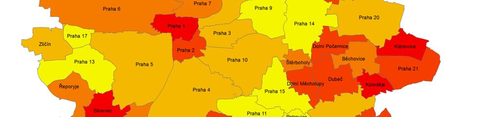 Bez ohledu na změny v použité metodice při obou posledních sčítáních můžeme konstatovat, že stejně jako v roce 2001, tak i podle SLDB z roku 2011 vykázala nejnižší průměrnou obytnou plochu svých bytů