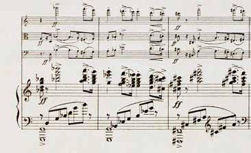 Pozměněné provedení [ ff první ] věty je zahuštěno o imitace smyčcových nástrojů a šestnáctinové běhy v klavíru a tato kompoziční úprava patnácti taktů (Sukův autograf těchto změn je nezvěstný)