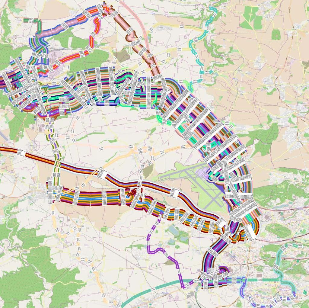 Sdružení METROPROJEKT + SUDOP Praha Ruzyně - Kladno A.2. Vyhodnocení Obr: 18. Linkové vedení regionálních autobusů výhled s projektem (terminál žst.