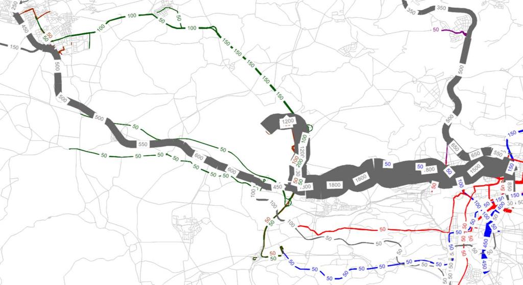 Sdružení METROPROJEKT + SUDOP Praha Ruzyně - Kladno A.2. Vyhodnocení poloviny. Tento výpočet je popsán v příslušné kapitole týkající se výstupů pro ekonomické hodnocení.