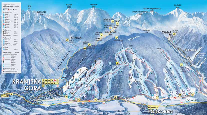 kranjska-gora.si. Vzdálenost z Brna 508 km, z Prahy 589 km, z Českých Budějovic 440 km.