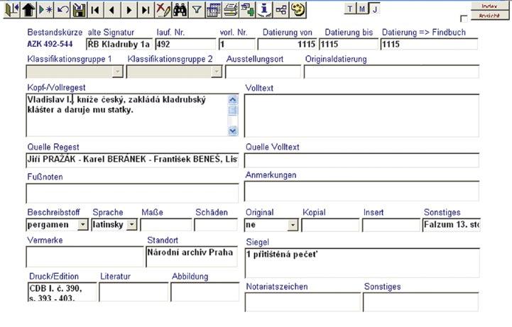 045 Obr. 4 Vyplněná maska v programu Augias Archiv 7.4. Obr. 5 Konečná data na webové stránce www.