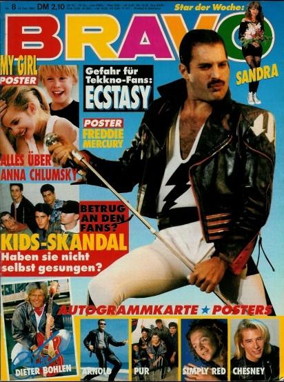 časopisu Bravo z 17. října 1991 (vpravo).