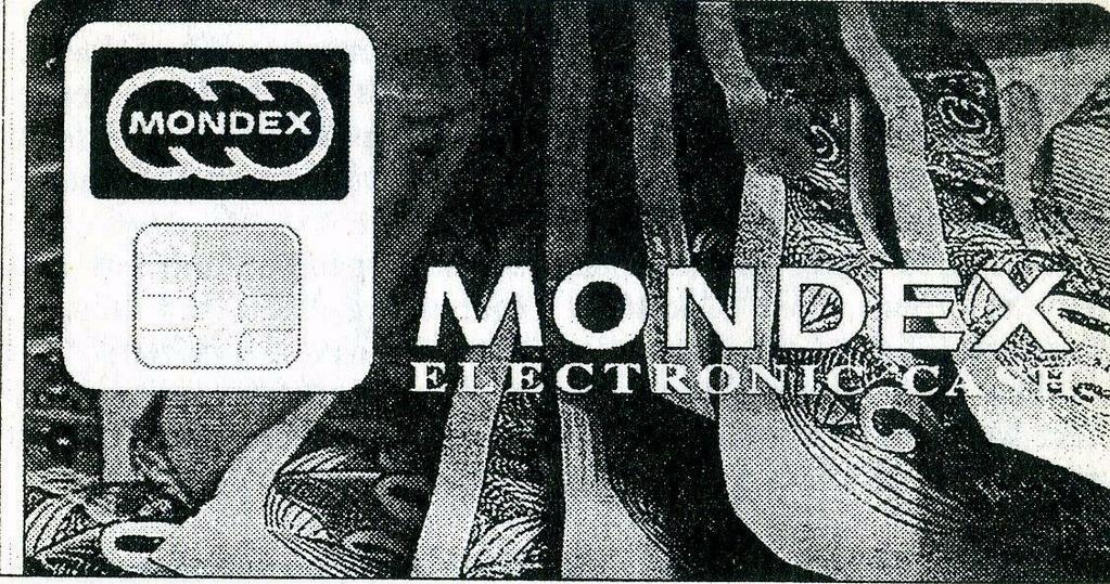 Royal Bank, CIBC a Bell Canada [kanadská telefonní společnost] hodlají použít města Guelph jako pokusného objektu k vyzkoušení nových elektronických Cash-Card s názvem Mondex.
