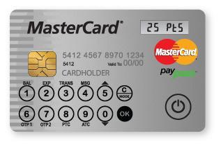 10.1 MasterCard Display Card Společnost MasterCard v roce 2010 představila novou generaci Display Cards debetních platebních karet obsahující displej a dotyková tlačítka (viz Obrázek 14 5 ).