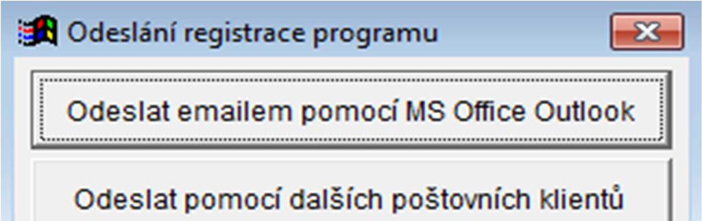 Odeslat registraci automaticky odešlete, nebo můžete použít svůj e-mail např. na Seznamu, kde dáte přiložit soubor z programu OZO 2017 např.