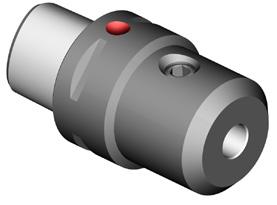 Měřené úrovně předvyvážení pro adaptér upnutý v základním držáku s kuželem SO 40 se liší pro různé velikosti spojky oromant apto.