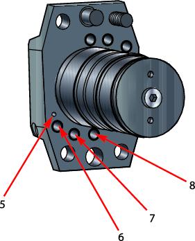 Jelikož je ventil dodáván jako kazeta jedné velikosti, je možné pouze jednoduše obrobit dutinu, namontovat ventil a upevnit jej pomocí šroubu.