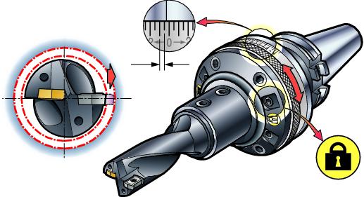 Pro stopky odpovídající normě N 6535- Pro nástroje se stopkou oromant Whistle Notch Adaptér pro vrtání vrtáky ororill 880 a oromant elta Používá se pro nástroje s válcovou stopkou s ploškou podle