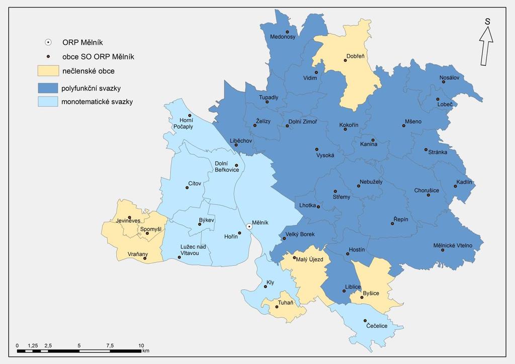 Polyfunkční a monotematické DSO * * Monotematickým svazkem obcí je pro tuto analýzu myšlen takový subjekt, jehož předmět činnosti je zaměřen pouze na jednu jedinou aktivitu, která je ve své základní